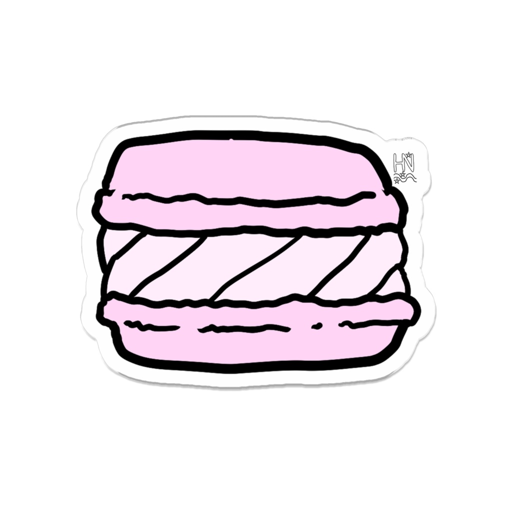 いちごマカロンアクリルバッジ