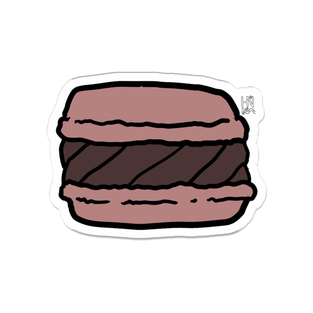 ショコラマカロンアクリルバッジ