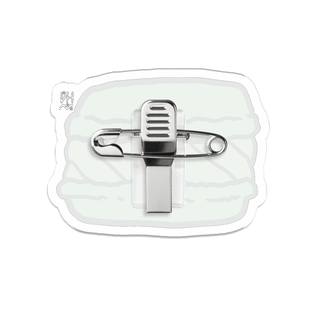 ピスタチオマカロンアクリルバッジ