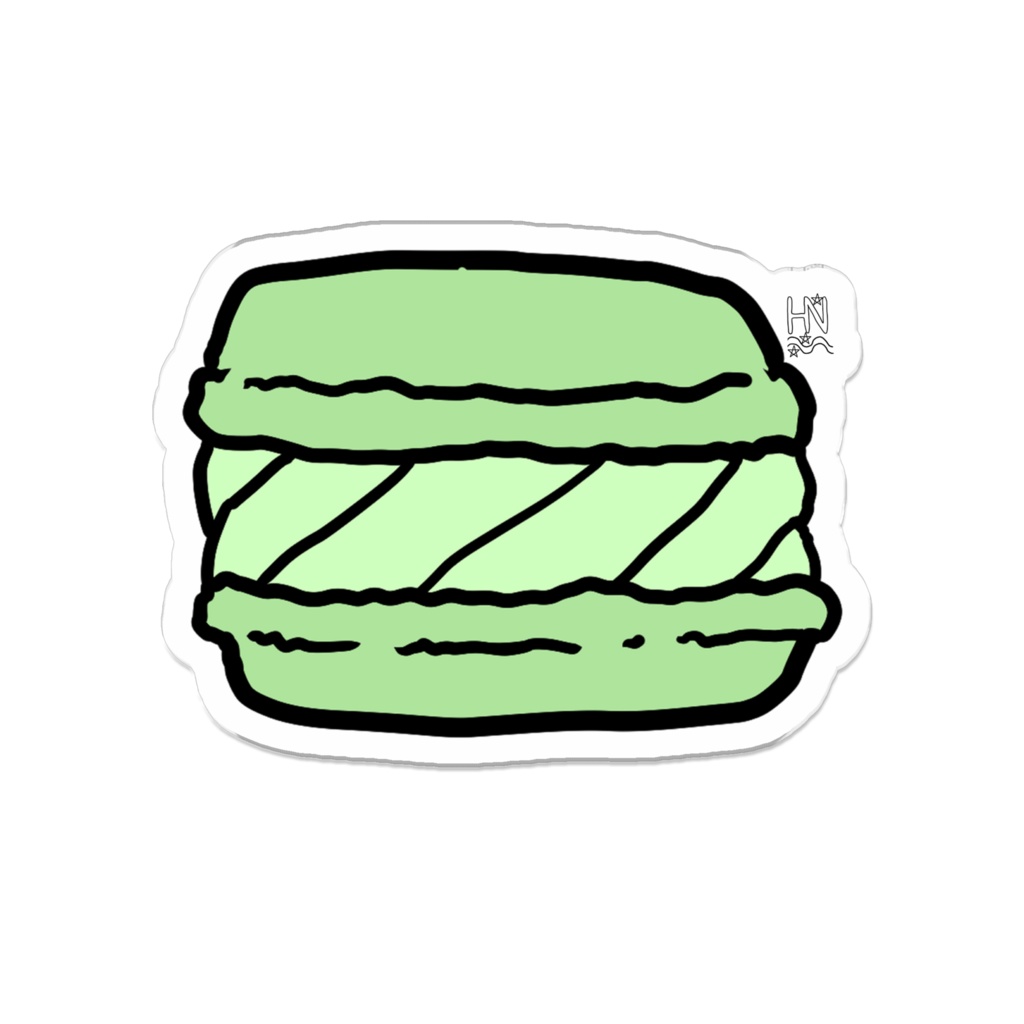 ピスタチオマカロンアクリルバッジ