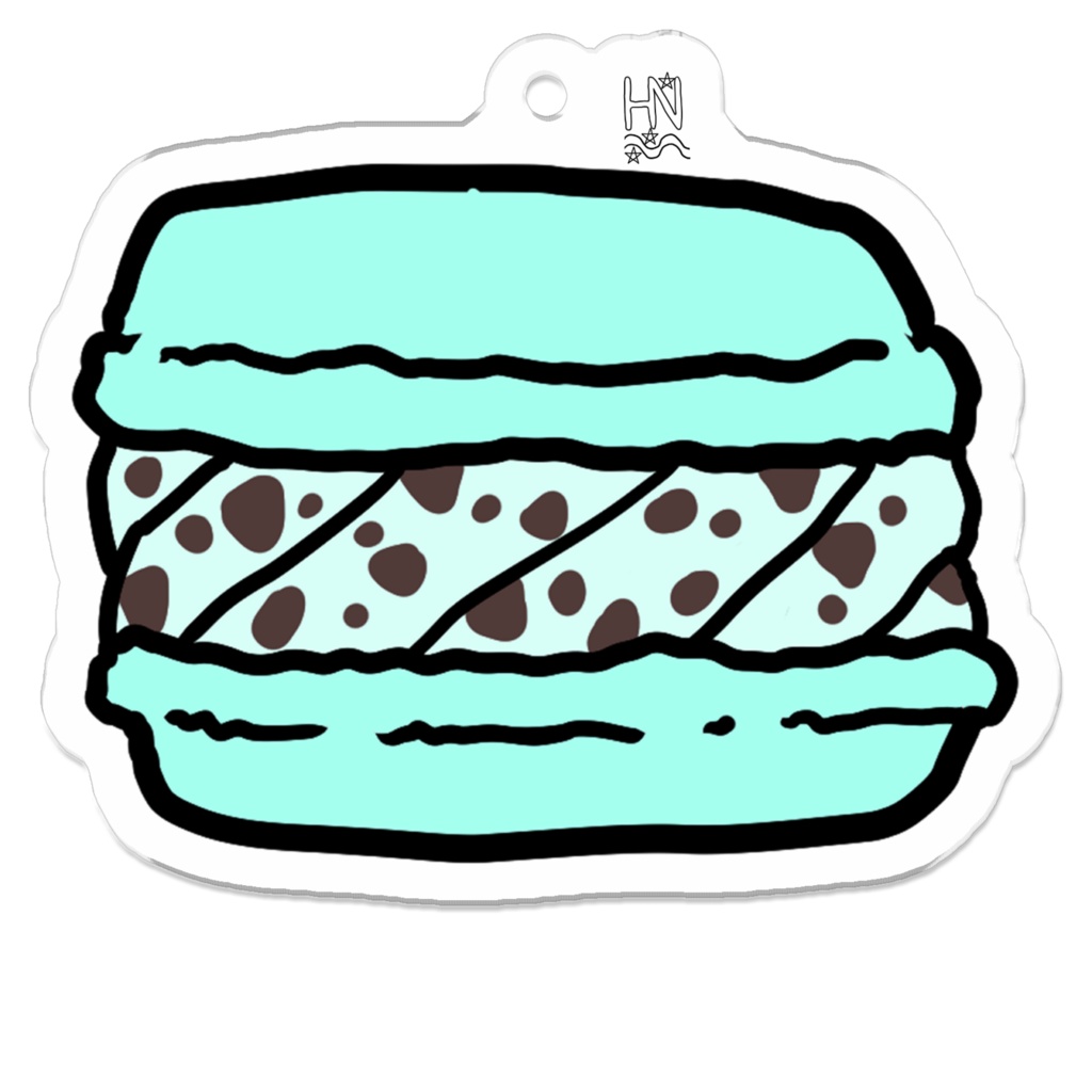 チョコミントマカロンアクキー