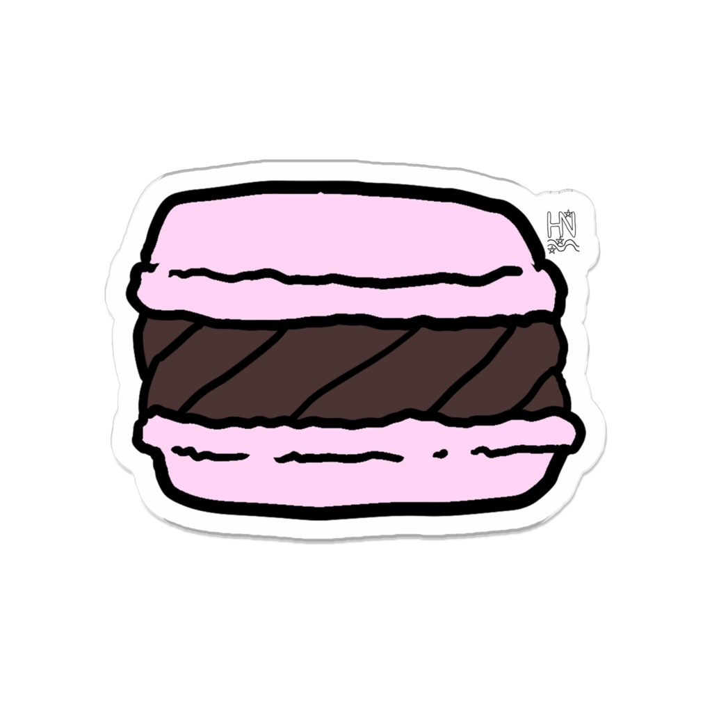 いちごガナッシュマカロンアクリルバッジ