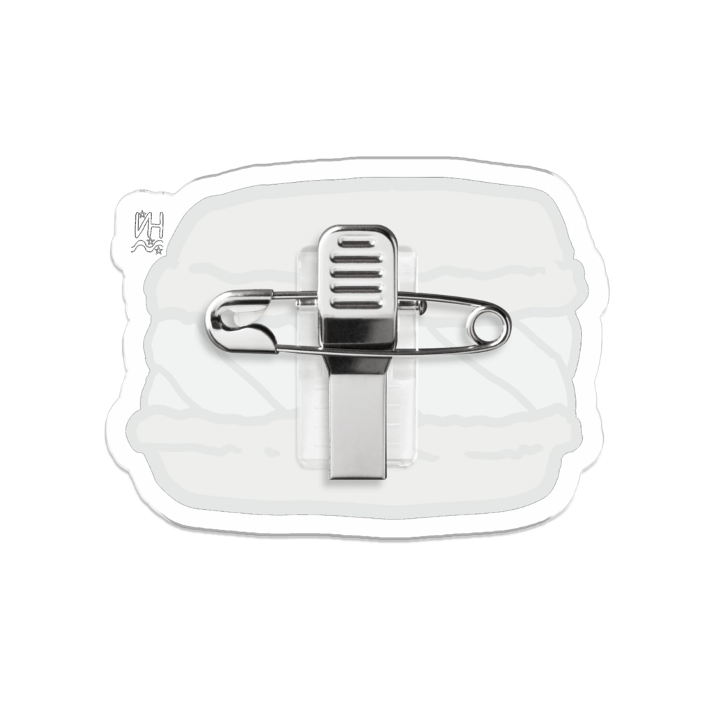 ココアいちごマカロンアクリルバッジ