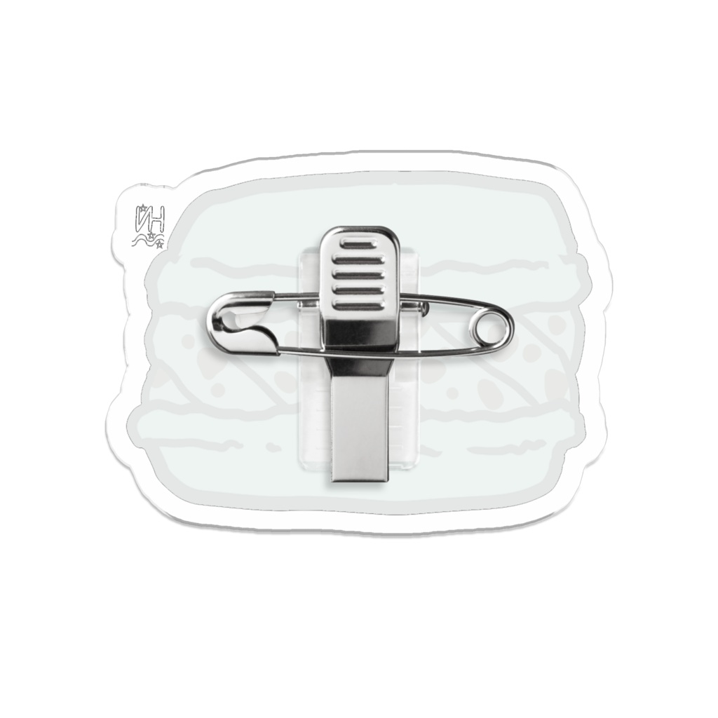 チョコミントマカロンアクリルバッジ