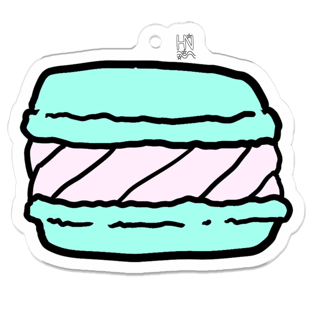 いちごミントマカロンアクキー