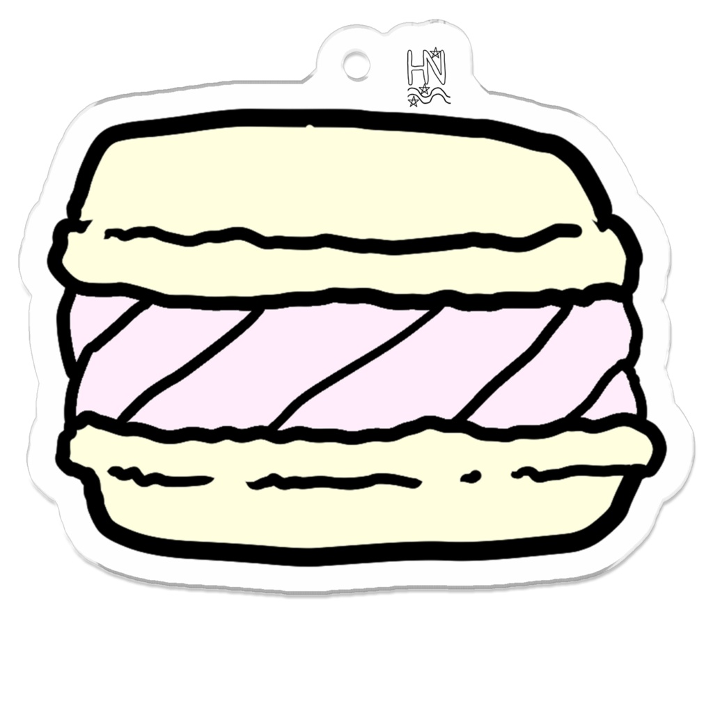 シトラスいちごマカロンアクキー