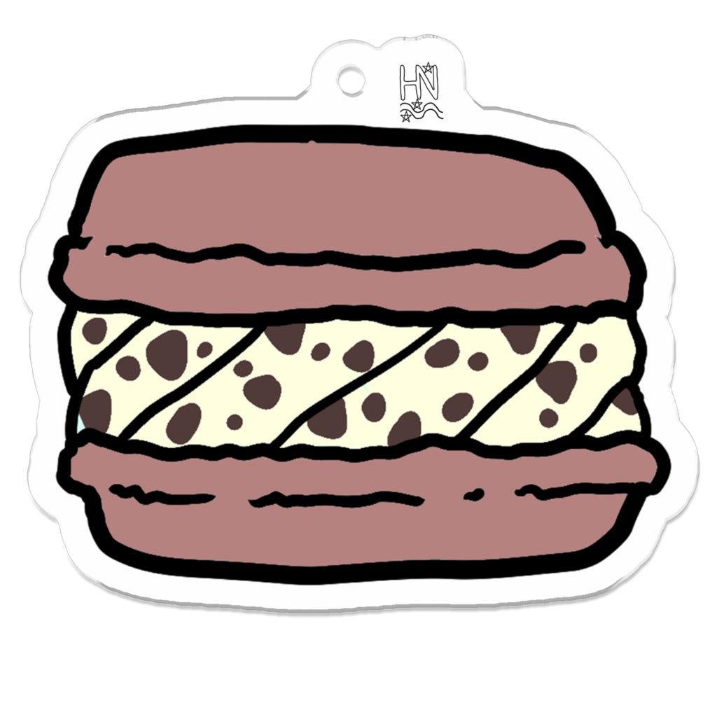 チョコバナナマカロンアクキー