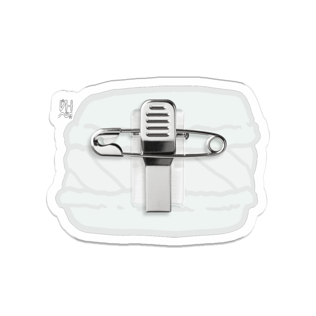 いちごミントマカロンアクリルバッジ