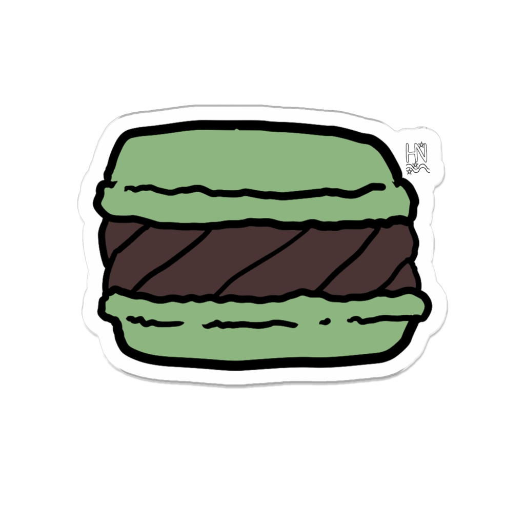 抹茶ガナッシュマカロンアクリルバッジ