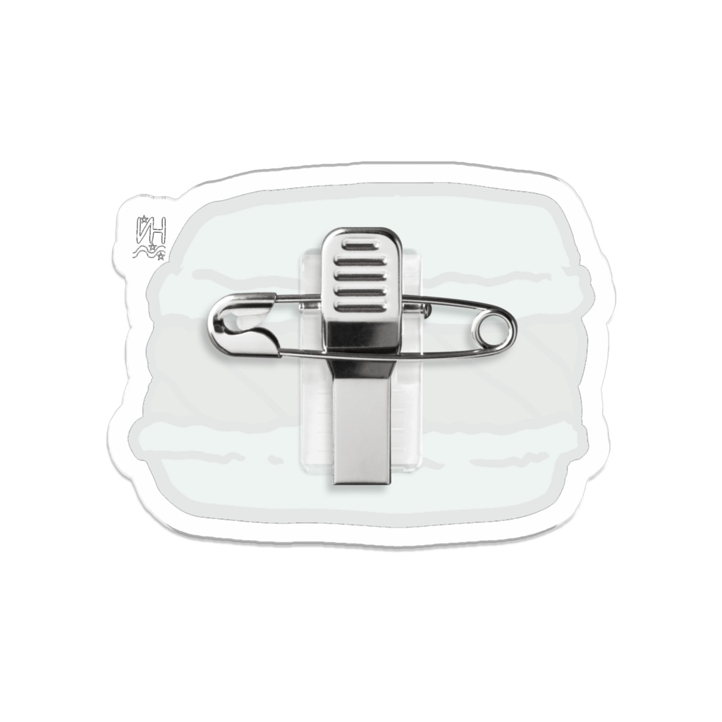 ミントガナッシュマカロンアクリルバッジ