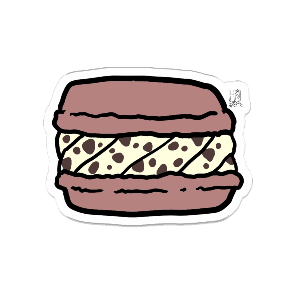 チョコバナナマカロンアクリルバッジ