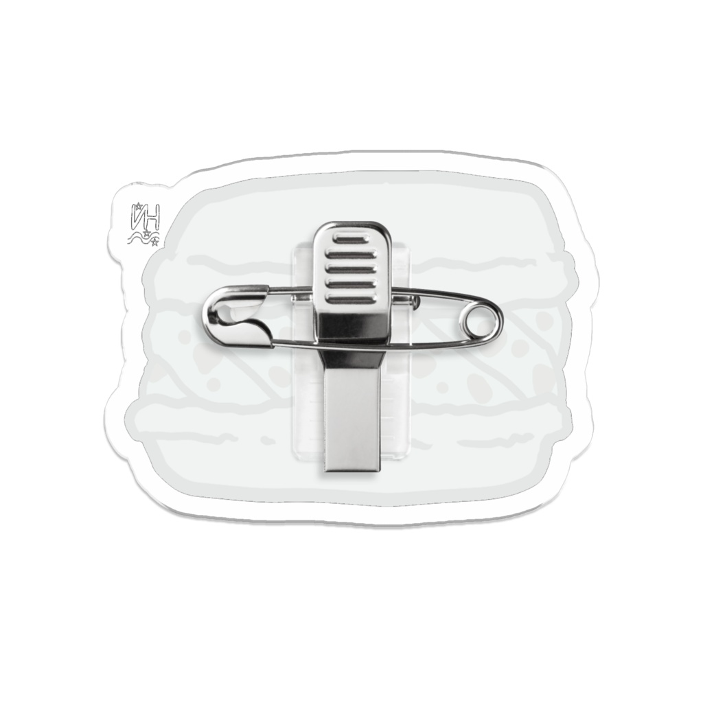 いちごチョコミントマカロンアクリルバッジ