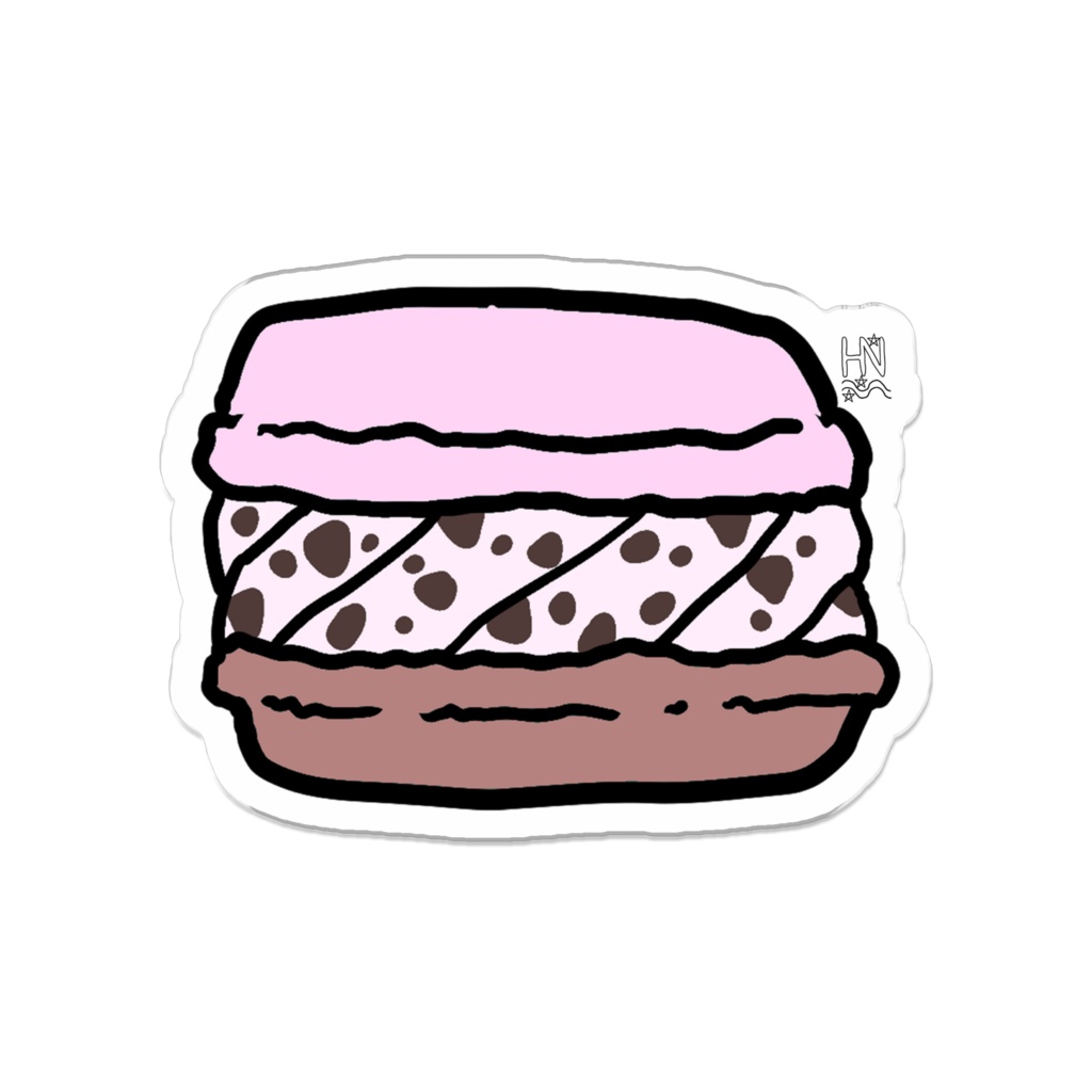 いちごチョコマカロンアクリルバッジ