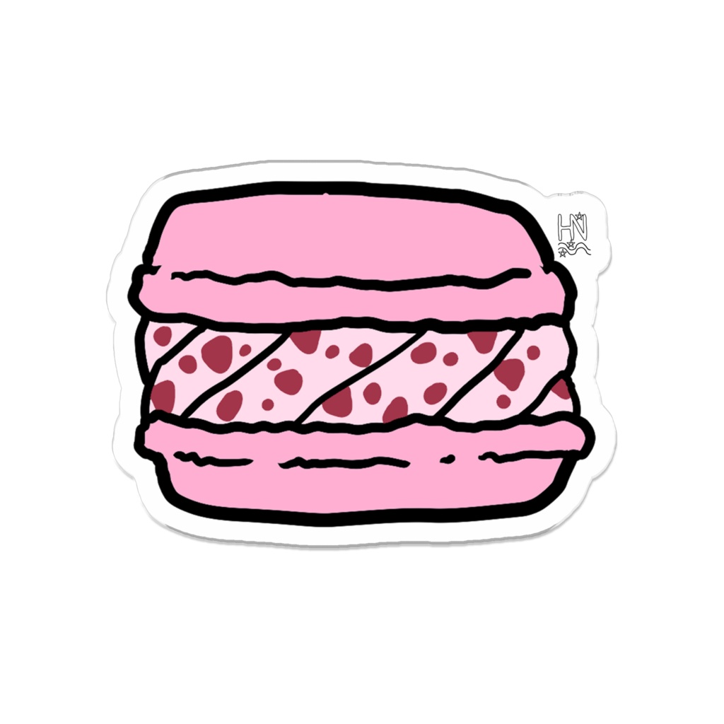 フランボワーズマカロンアクリルバッジ