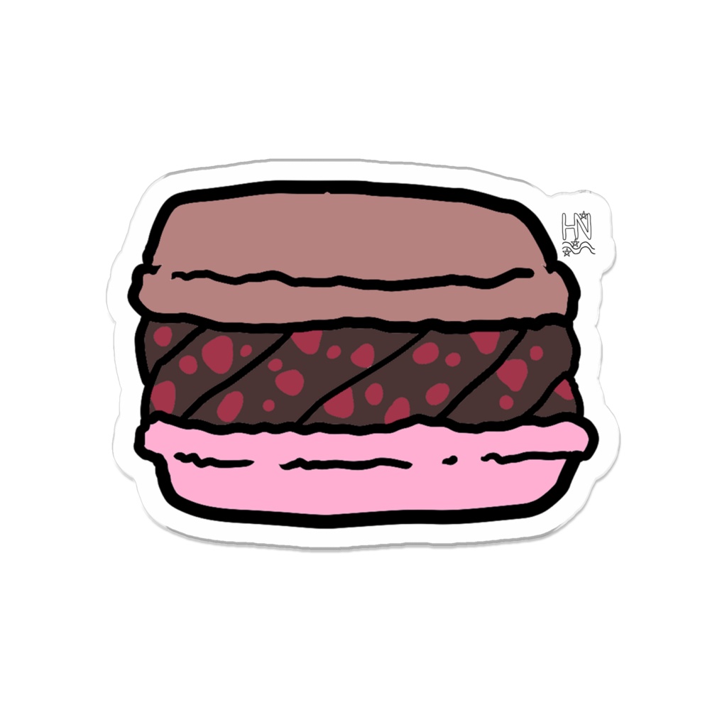 フランボワーズショコラマカロンアクリルバッジ