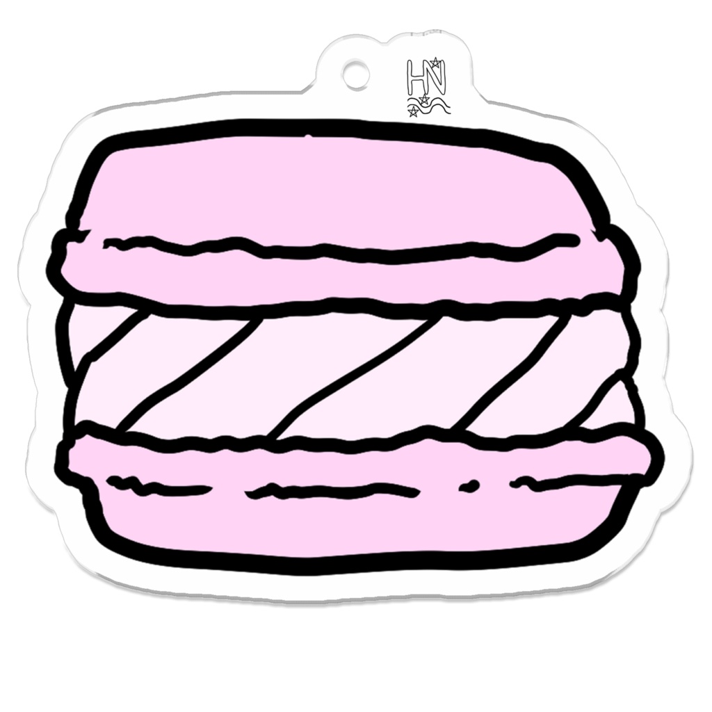 いちごマカロンアクキー