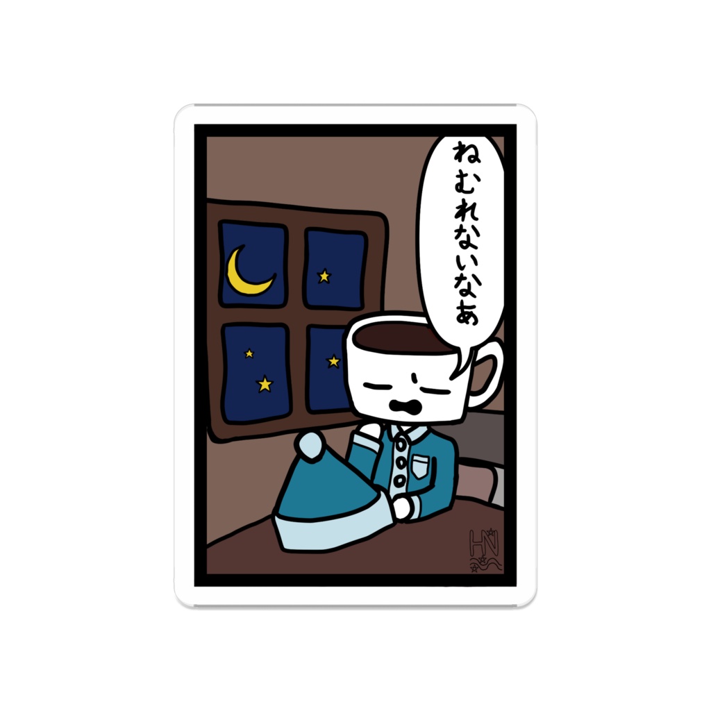 かふぇおの眠れない夜アクリルバッジ