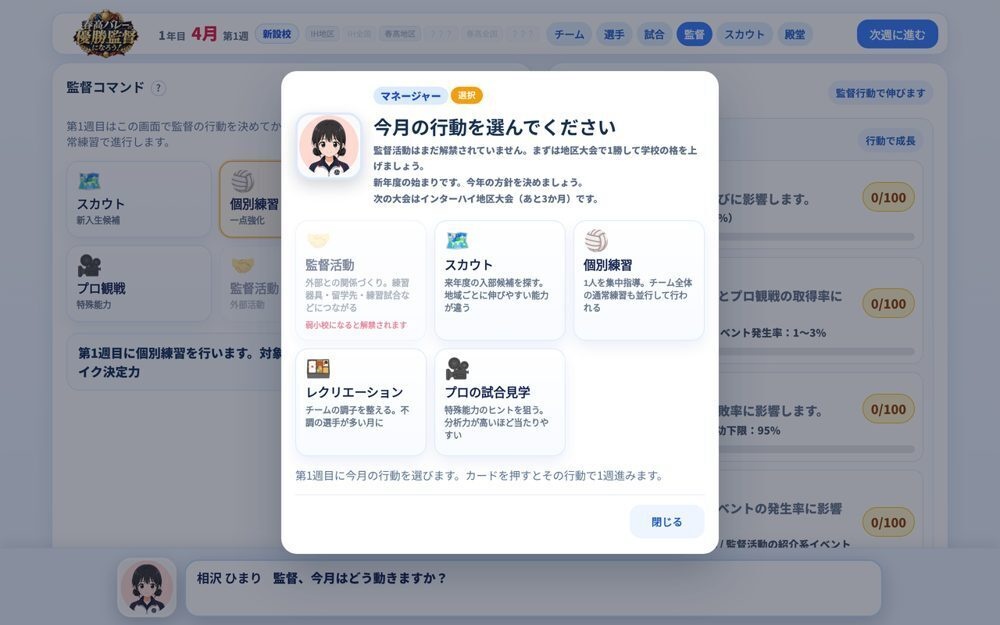 春高バレーの優勝監督になろう!