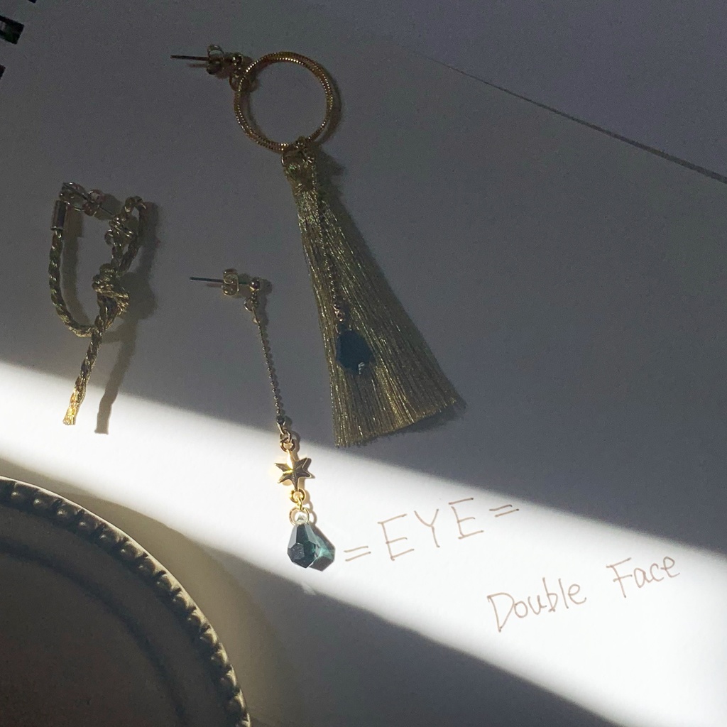 Double Face  =EYE=イメージ 揺れる3wayピアス/イヤリング