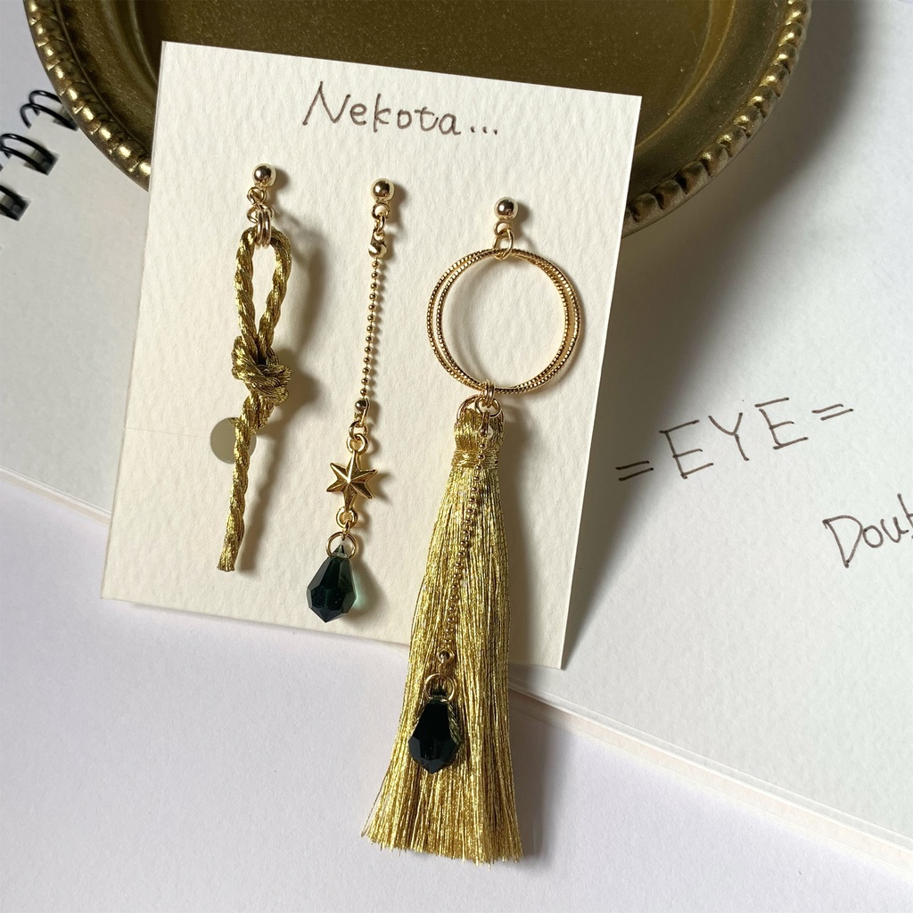 Double Face =EYE=イメージ 揺れる3wayピアス/イヤリング