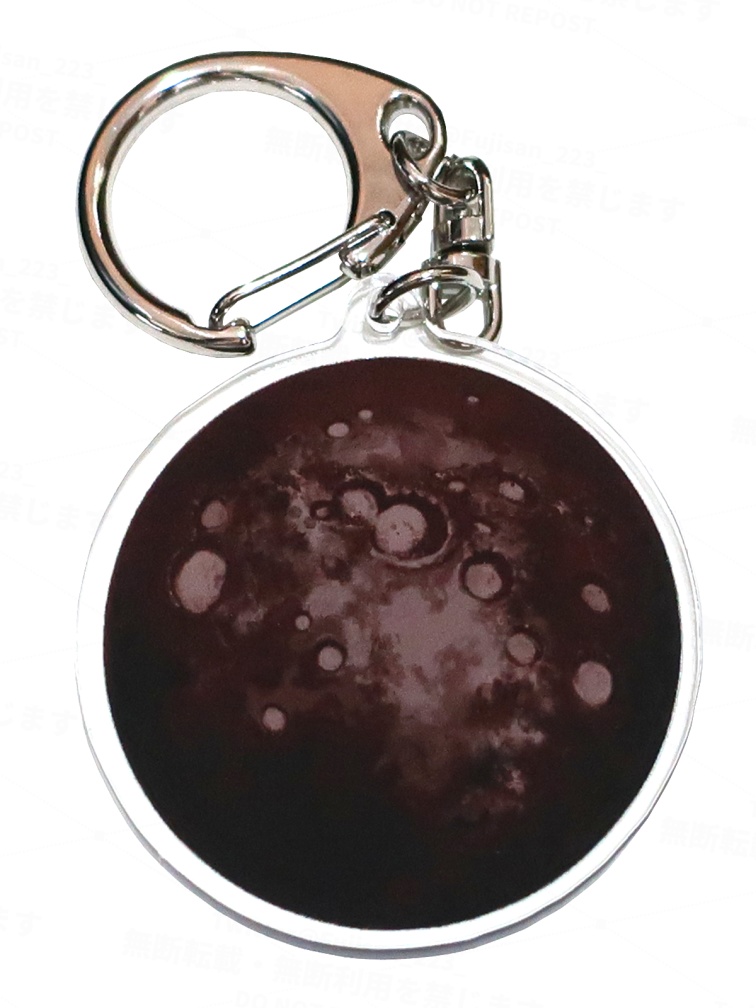 赤い月アクリルキーホルダー