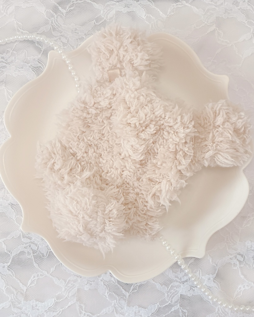 ぬい服 10cm 着ぐるみ くま ブラウン ベージュ クリーム