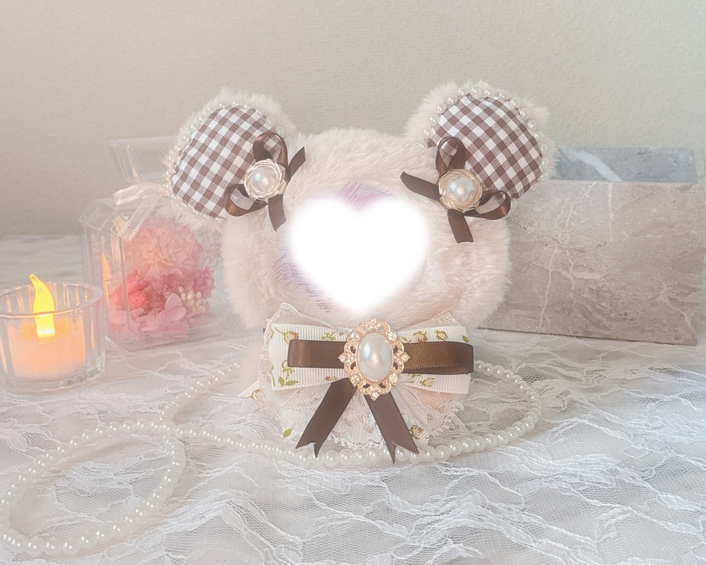 ぬい服 10cm 着ぐるみ くま ブラウン ベージュ クリーム