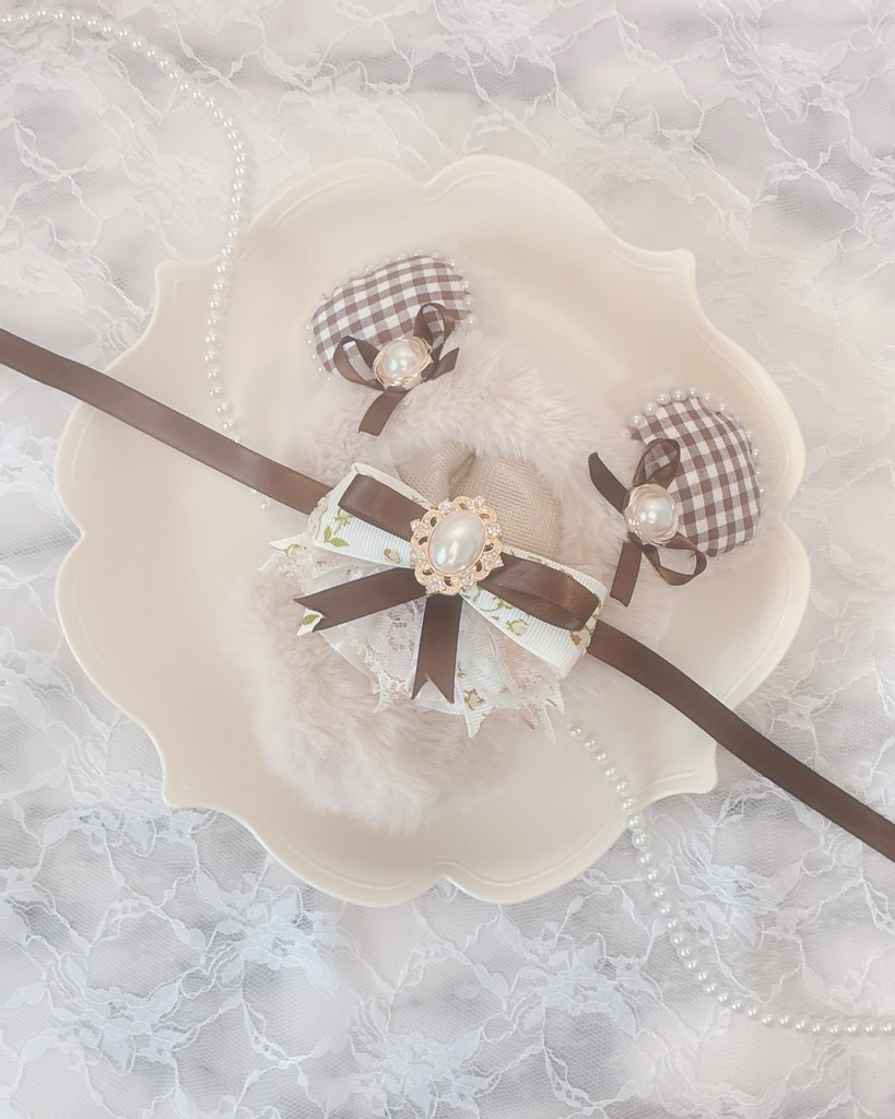 ぬい服 10cm 着ぐるみ くま ブラウン ベージュ クリーム