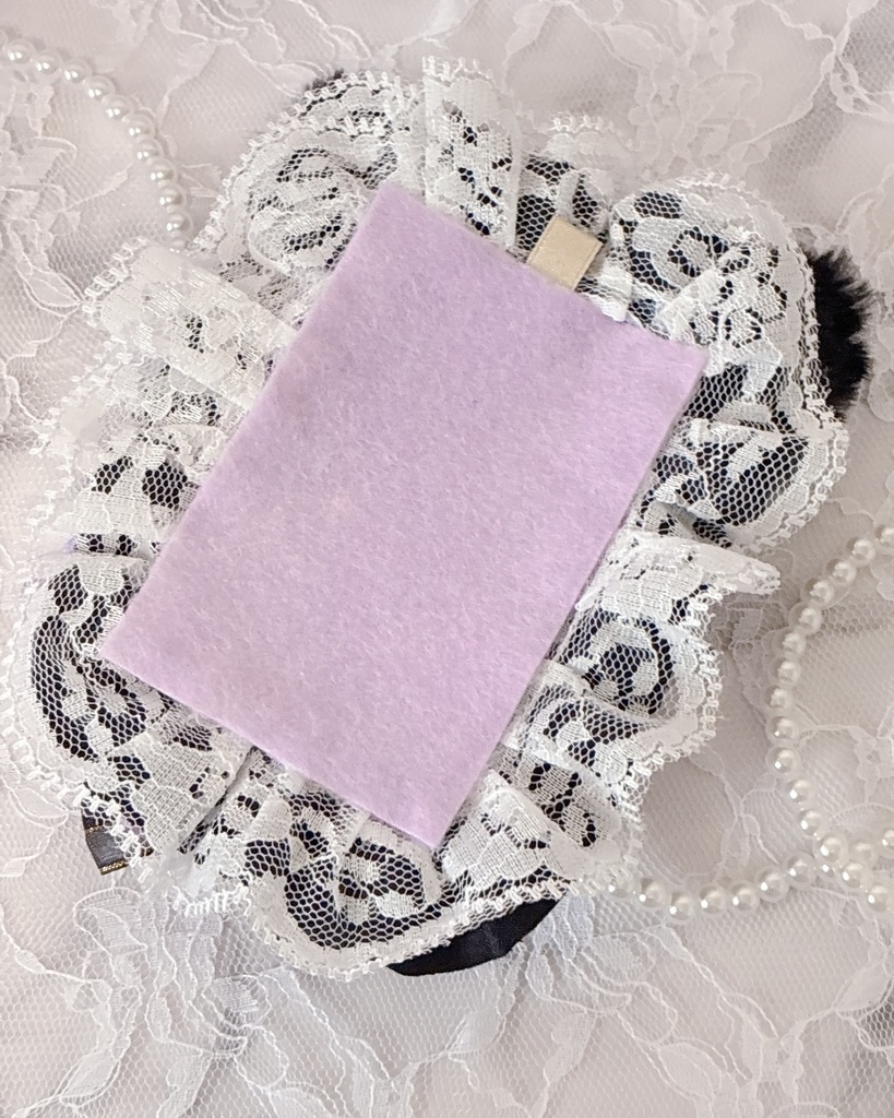 トレカケース 硬質ケース B8 レースデコ ねこ デビル ブラック パープル