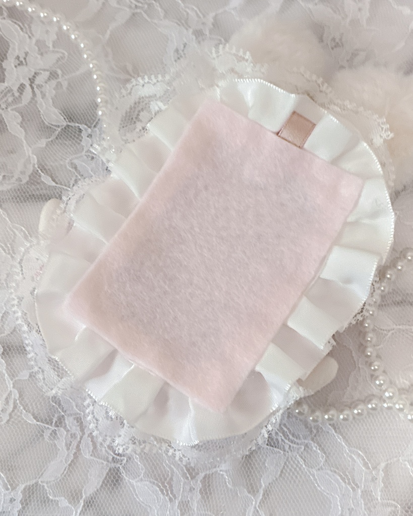 トレカケース 硬質ケース B8 レースデコ うさぎ ホワイト ピンク エンジェル