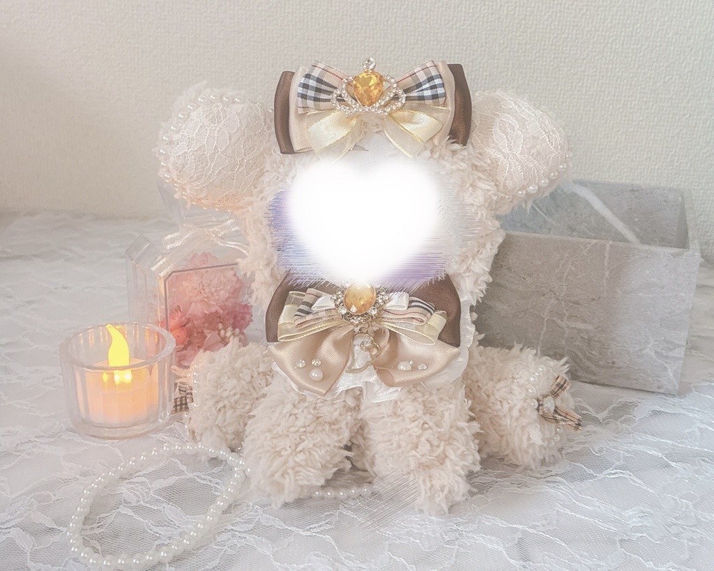 おすわり ぬい服 16cm 着ぐるみ くま ブラウン ベージュ イエロー
