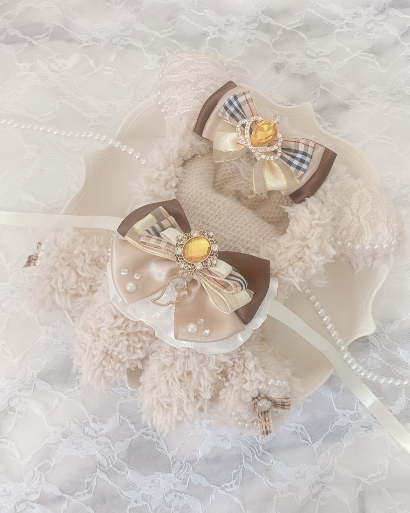 おすわり ぬい服 16cm 着ぐるみ くま ブラウン ベージュ イエロー