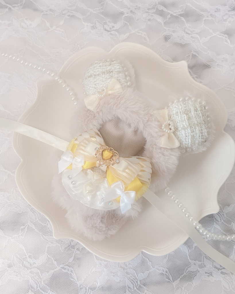 ぬい服 10cm 着ぐるみ くま ベージュ イエロー ホワイト