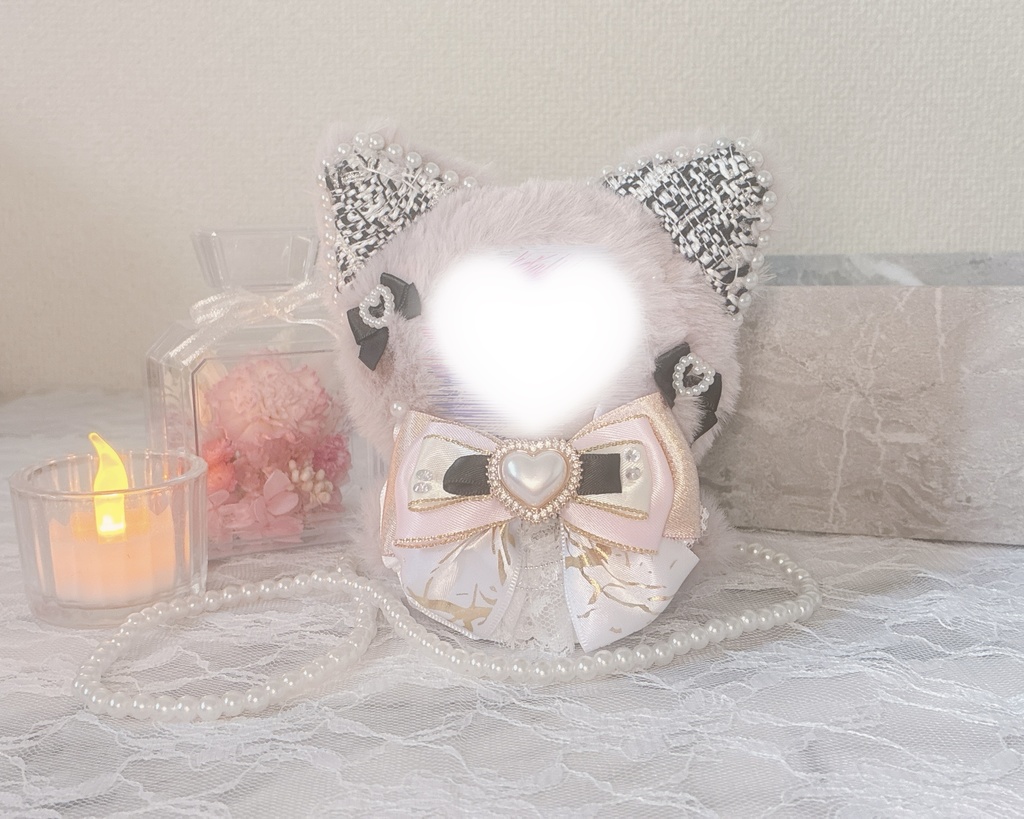 ぬい服 10cm 着ぐるみ ねこ ピンク ブラック ホワイト