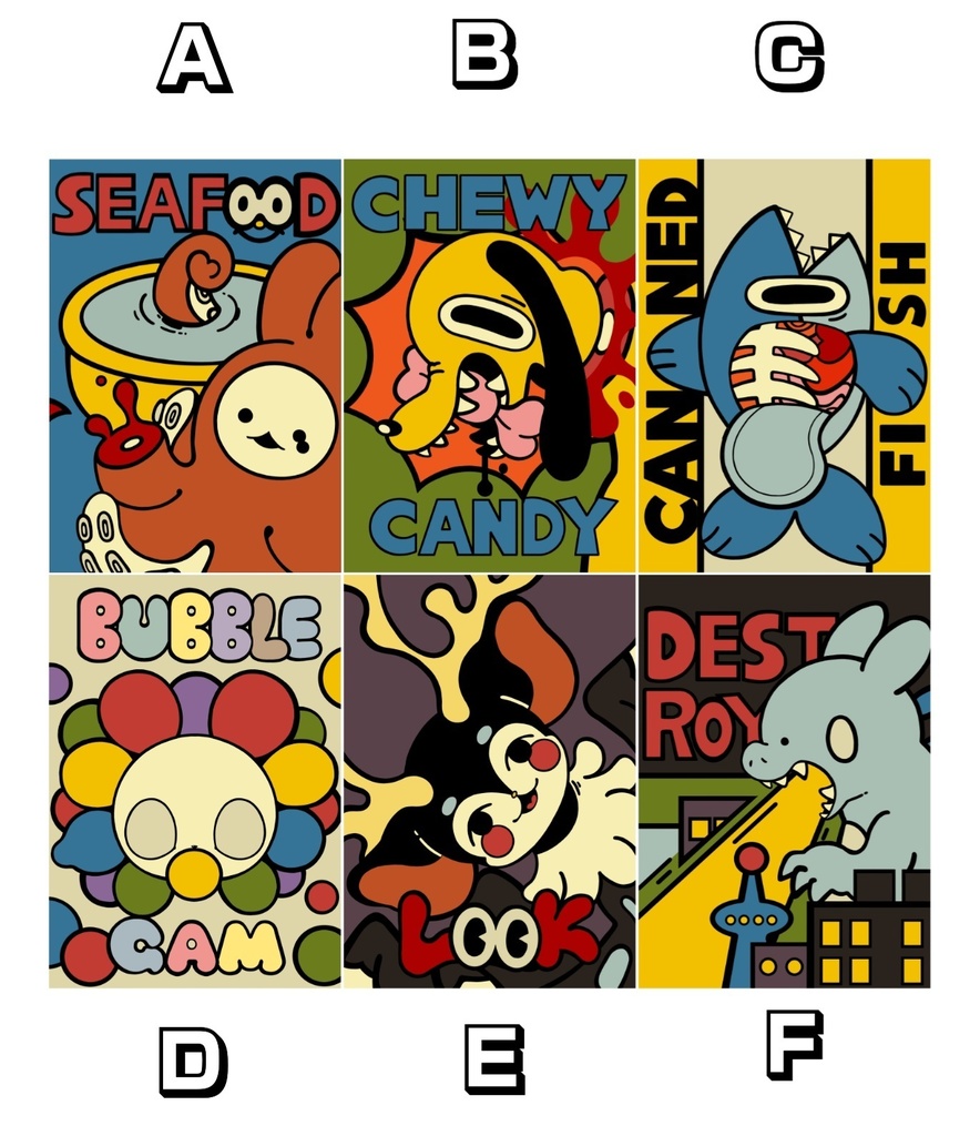 ポスター風イラスト ポストカード2