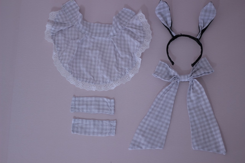 DDdyドール服 クラシカルバニーメイド服 ワンピース型 5点セット