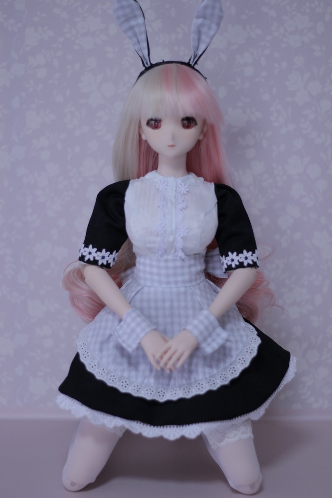 DDdyドール服 クラシカルバニーメイド服 ワンピース型 5点セット