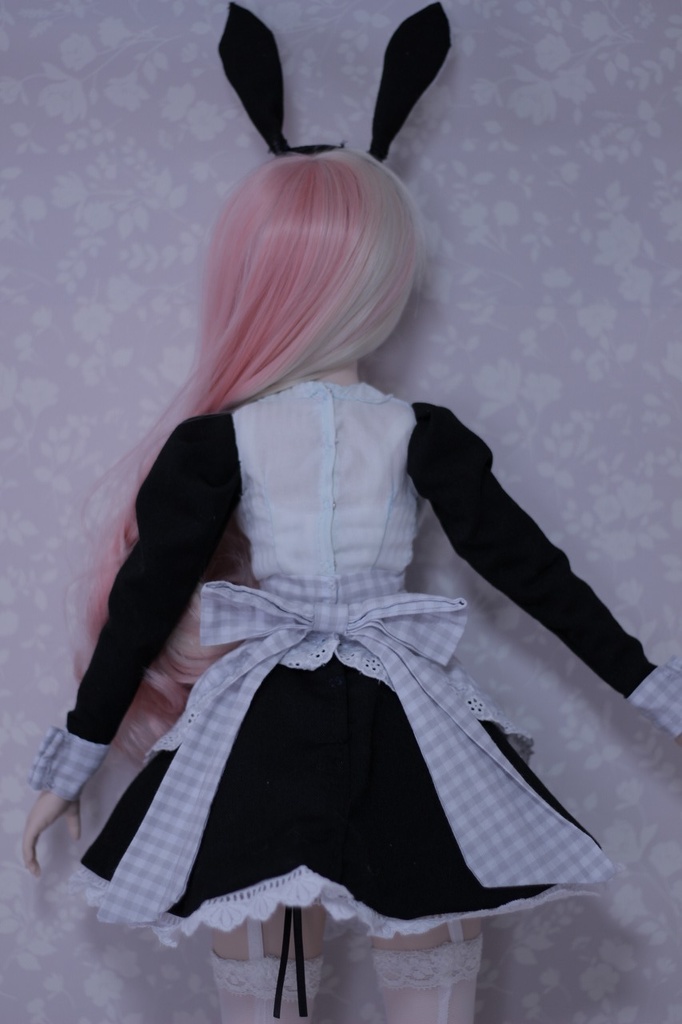 DDdyドール服 クラシカルバニーメイド服 ワンピース型 5点セット