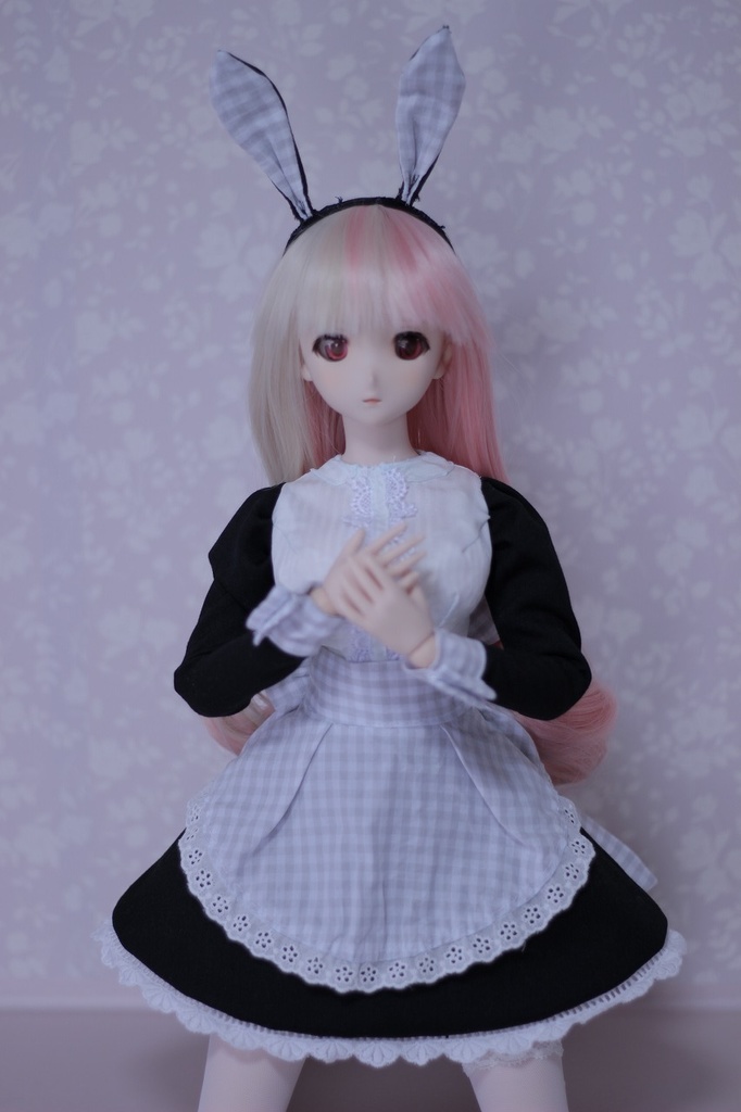 DDdyドール服　クラシカルバニーメイド服　ワンピース型　５点セット