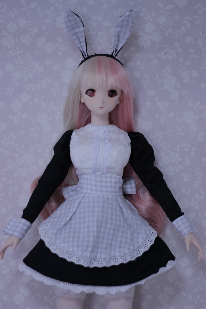 DDdyドール服 クラシカルバニーメイド服 ワンピース型 5点セット