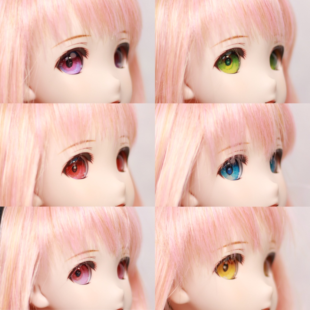 レジンアイ 追視タイプ 6色×6サイズ(22mm、20mm、18mm、16mm、14mm、12mm)
