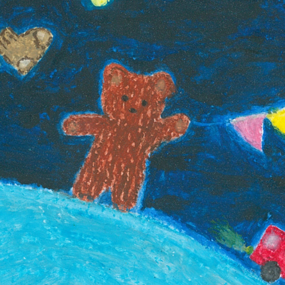 「くまちゃんの夢」キャンバスプリント