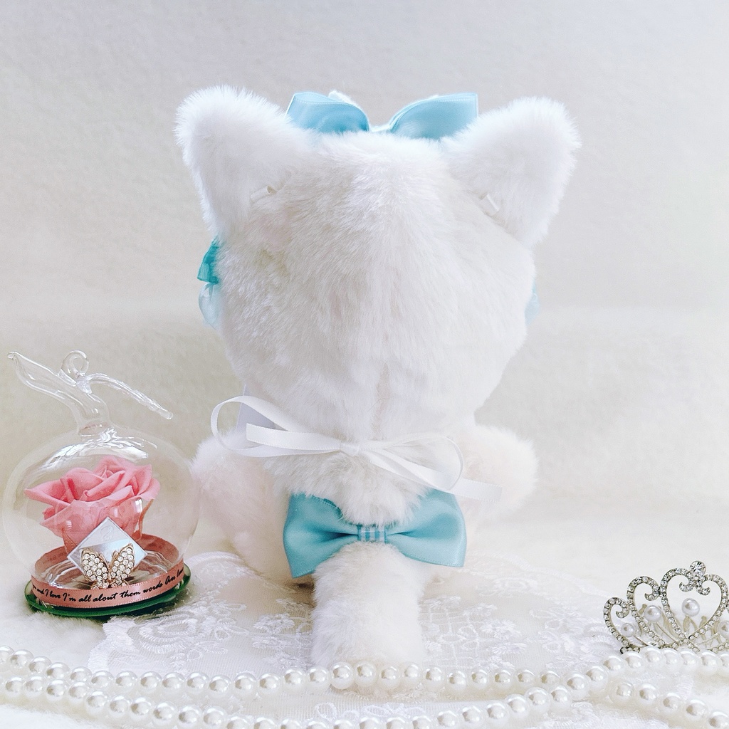 【sweet strawberry cat・ブルー🍓】ぬい服 着ぐるみ 16cm