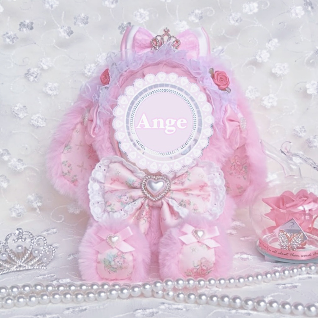 【Dreaming Bunny🌹・ ピンク】ぬい服　着ぐるみ　16cm　