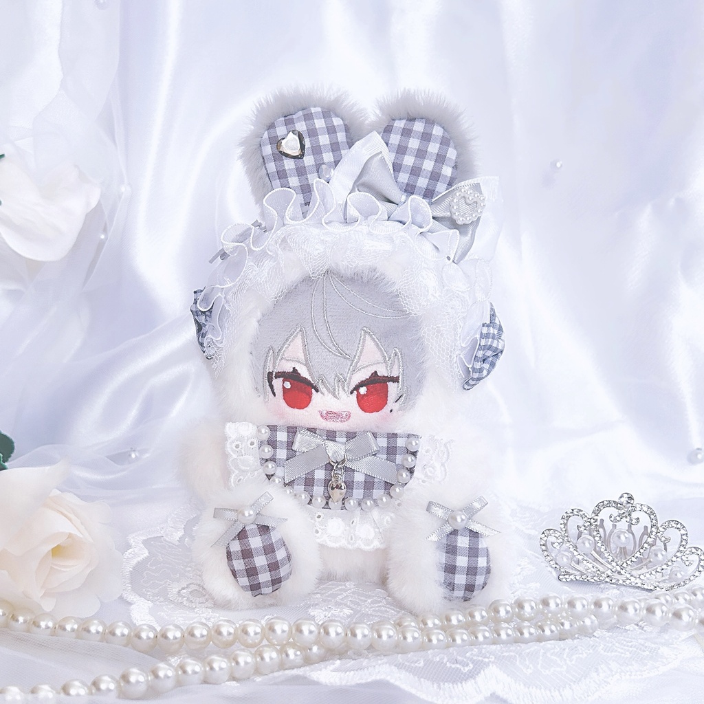 【Baby♡rabbit🐰スタイ×おしゃぶり付き🍼】ぬい服 ぬい服着ぐるみ 12cm