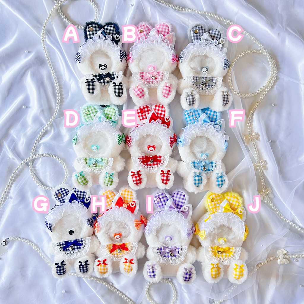 【Baby♡rabbit🐰スタイ×おしゃぶり付き🍼】ぬい服 ぬい服着ぐるみ 12cm