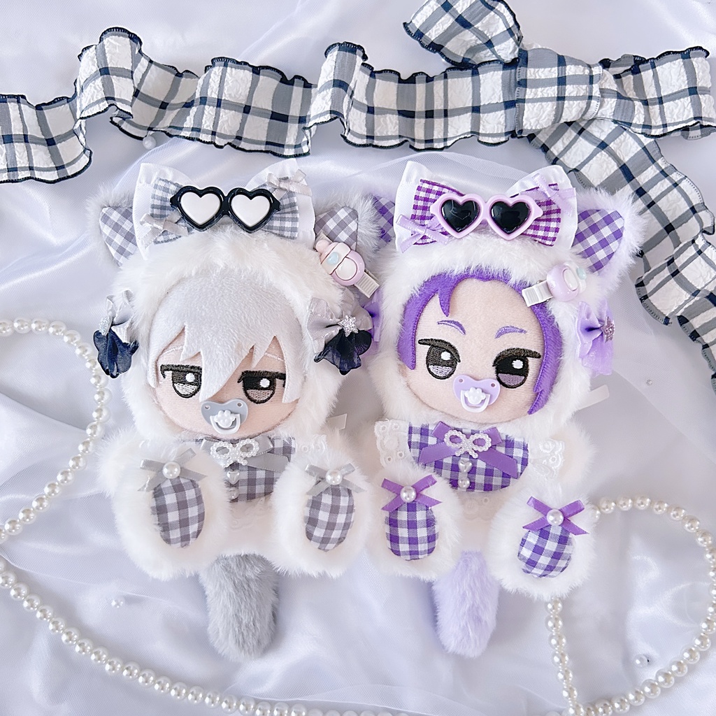 【夏だぜ☆BABY🕶️】ぬい服 ぬい服着ぐるみ ちびぐるみ おしゃぶり×哺乳瓶ピン付き🍼