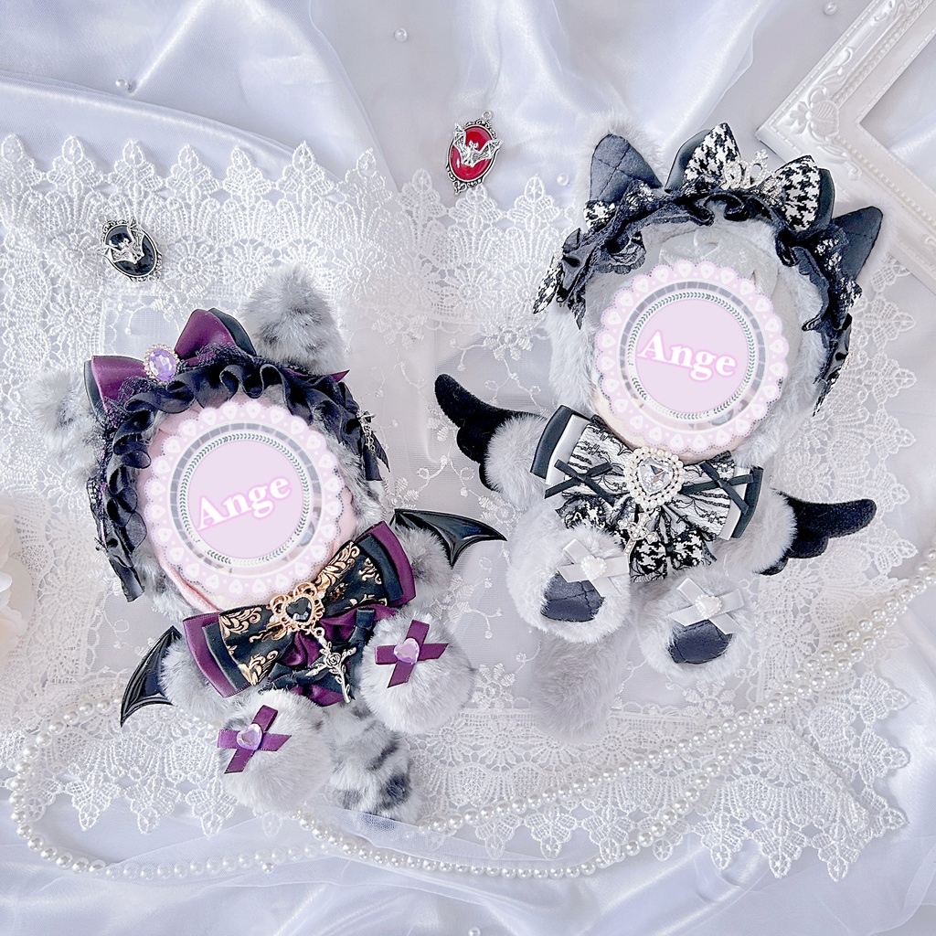 【パープル×ブラック✝️ヴァンパイア】ぬい服 着ぐるみ 16cm 左着ぐるみのみ