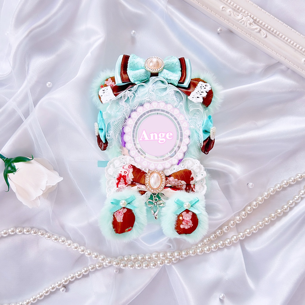 【チョコミント🍫ロリィタテディ🧸】ぬい服 着ぐるみ ちびぐるみ　11cm