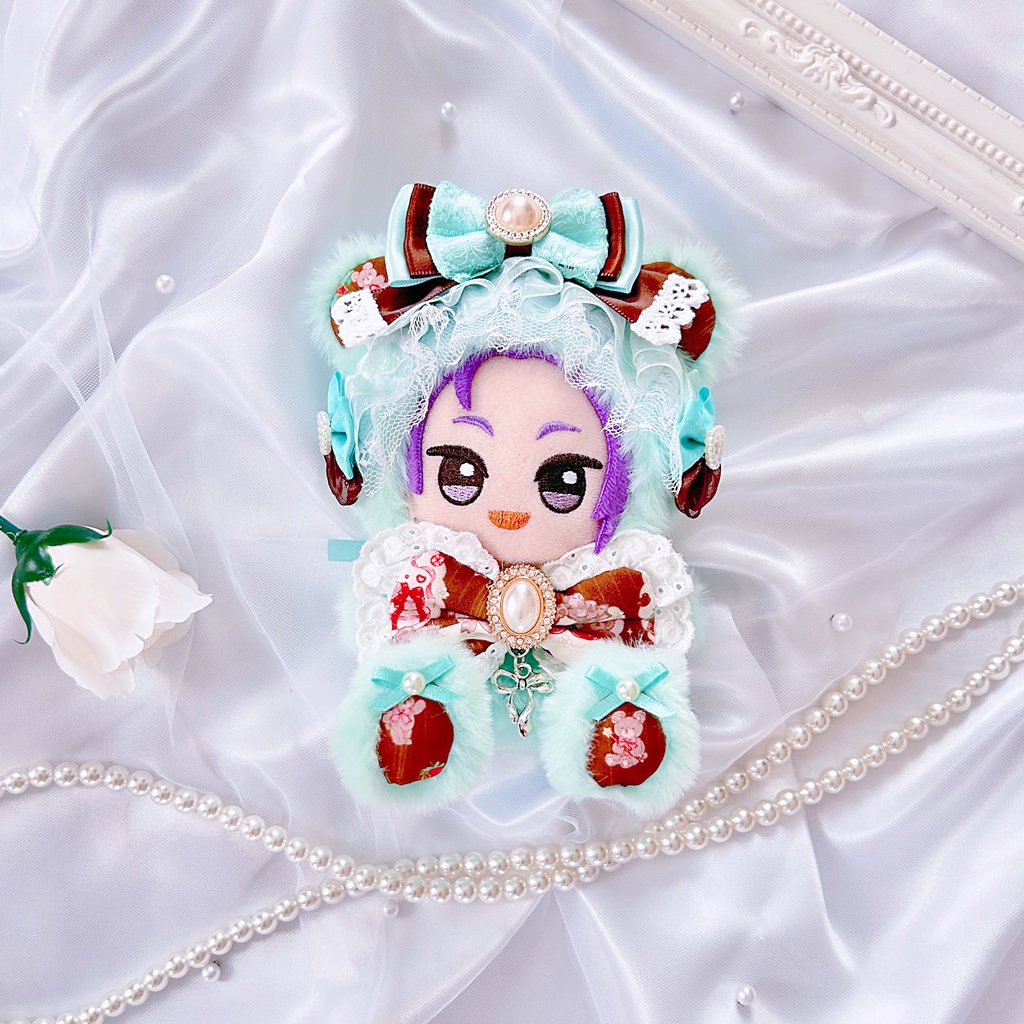 【チョコミント🍫ロリィタテディ🧸】ぬい服 着ぐるみ ちびぐるみ 11cm